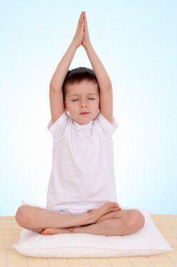 Yoga boy clipart