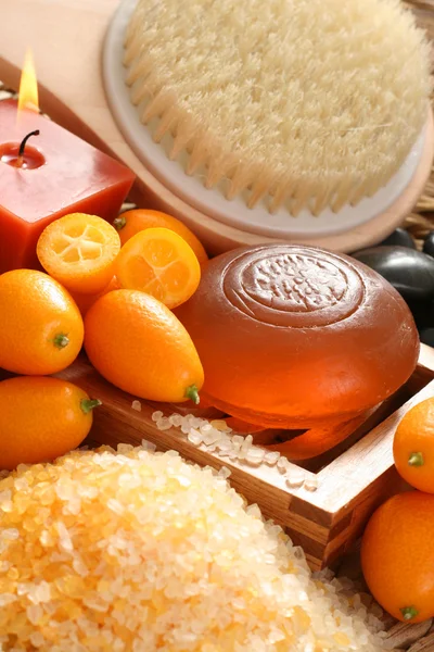 Kumquat bath Stock Picture