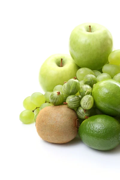 Olika gröna frukter — Stockfoto