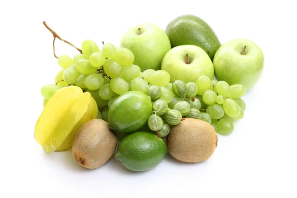 Różne owoce zielone — Zdjęcie stockowe
