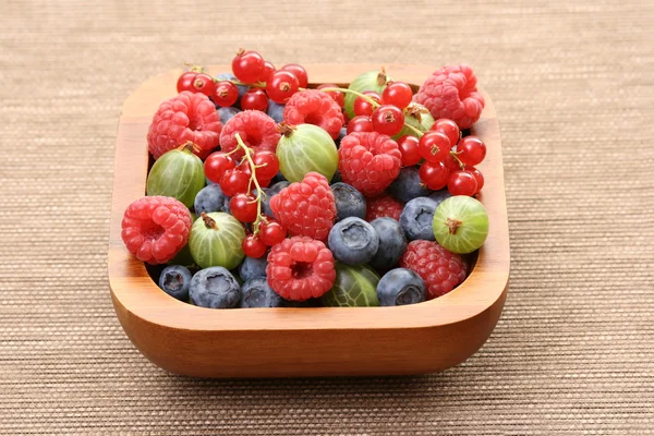 Bowl of berry fruits — Stock Photo, Image