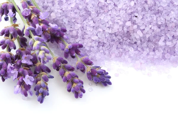 Lavendel badzout — Stockfoto