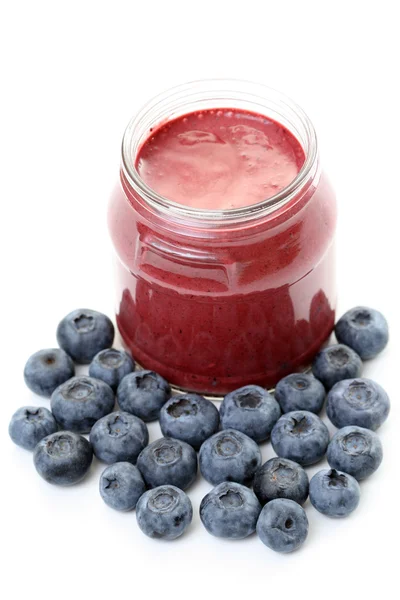 Blueberry yogurt — Stock Photo, Image