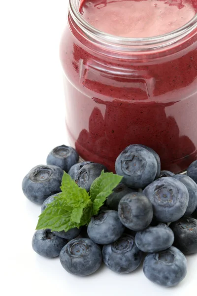 Mavi berry yoğurt — Stok fotoğraf