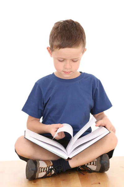 Chlapec s knihou — Stock fotografie