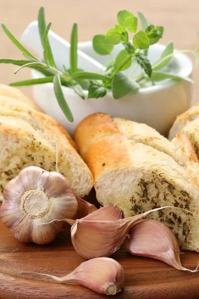 Baguette all'aglio — Foto Stock