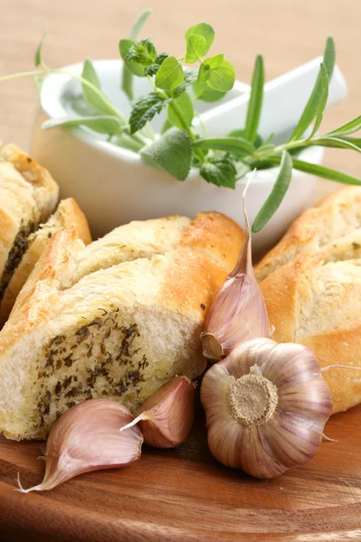 Garlic baguette — Stock Photo, Image
