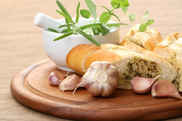 Garlic baguette — Stock Photo, Image