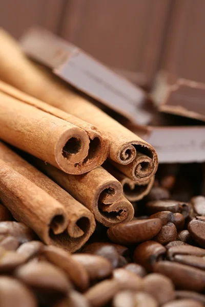 Chocolade koffie en kaneel — Stockfoto