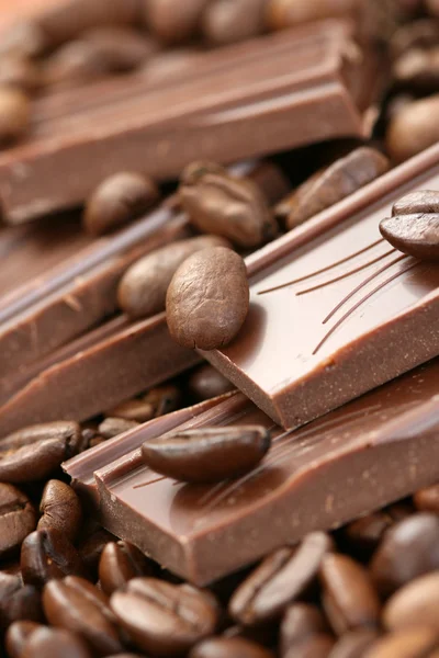 Čokoláda a káva — Stock fotografie