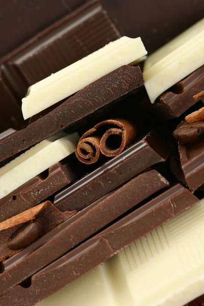 Csokoládé kávé és fahéj — Stock Fotó