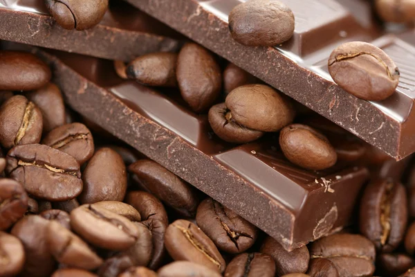 Čokoláda a káva — Stock fotografie