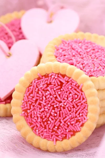 Розовые печенья — стоковое фото