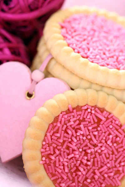 Biscoitos rosa — Fotografia de Stock