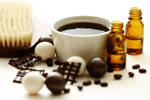 チョコレートとコーヒーのお風呂 — ストック写真