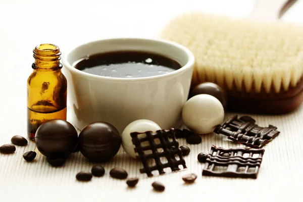Chocolade en koffie bad — Stockfoto
