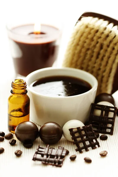 Chocolade en koffie bad — Stockfoto