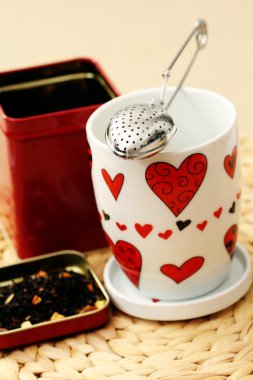 Tea with love clipart