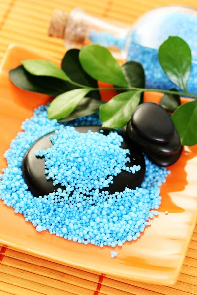 Blue bath salt — Stock Photo, Image