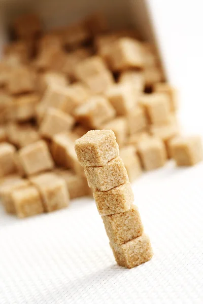 Brown sugar cubes — Zdjęcie stockowe
