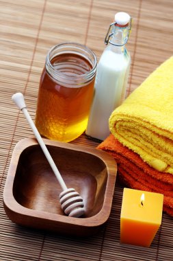 Honey and milk spa clipart