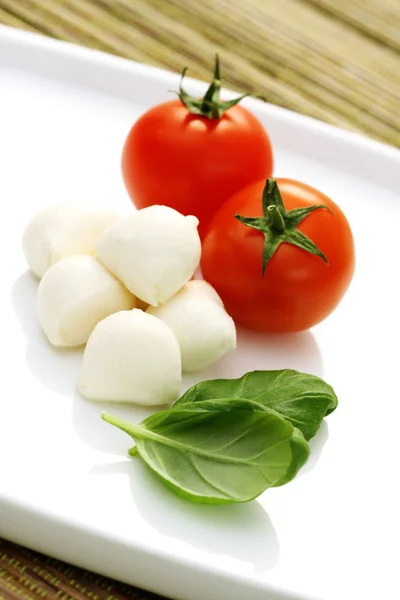 stock image Mozzarella and cherry tomatoes