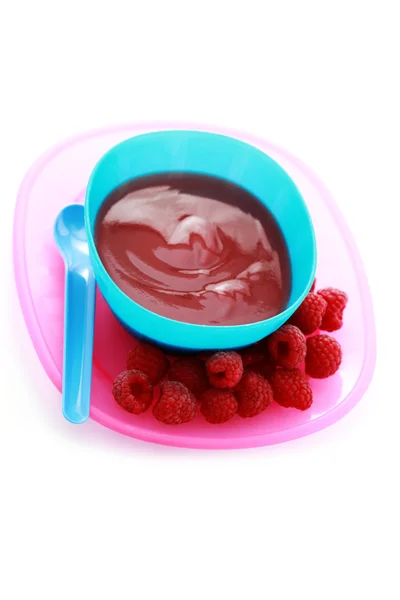 Raspberry - дитяче харчування — стокове фото