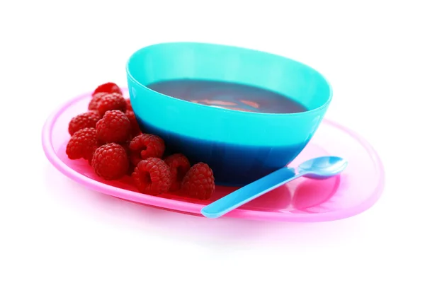 Raspberries - baby food — Stok fotoğraf