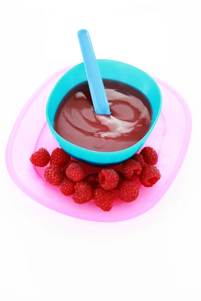 Raspberries - baby food — Stok fotoğraf