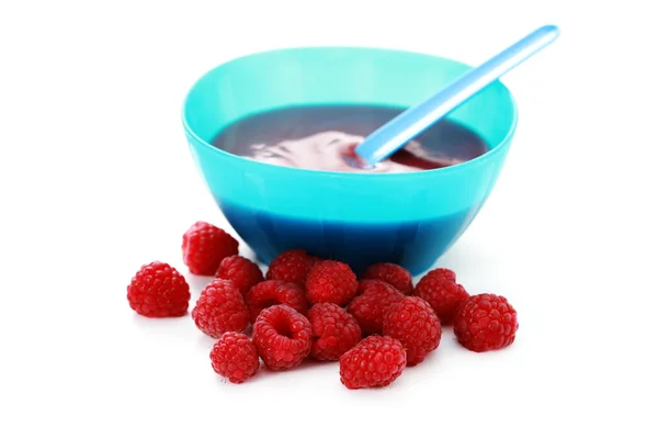 Raspberry - дитяче харчування — стокове фото