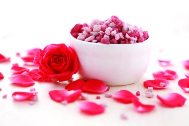 Rose bath salt clipart