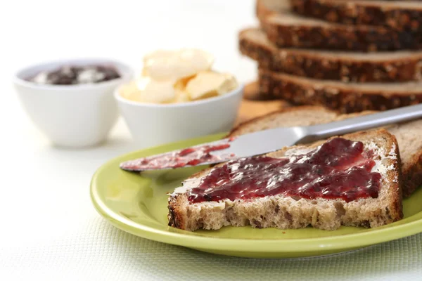 stock image delicious breakfast bread and butter - food and drink