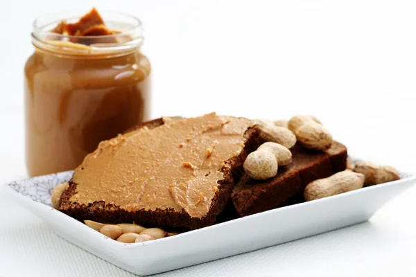 Sandwich Peanut Butter Food Drink — Stock Photo, Image