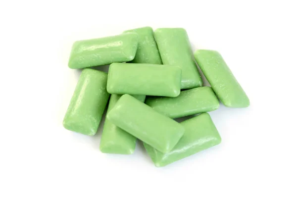 Žvýkačky Svěží Máta Peprná Bílém Pozadí — Stock fotografie