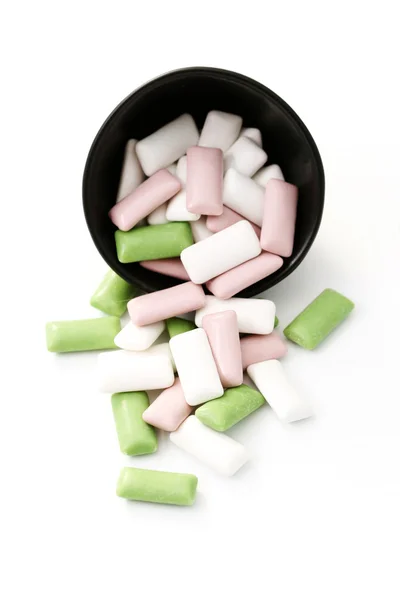 Bowl Chewing Gum White — Stock Photo, Image