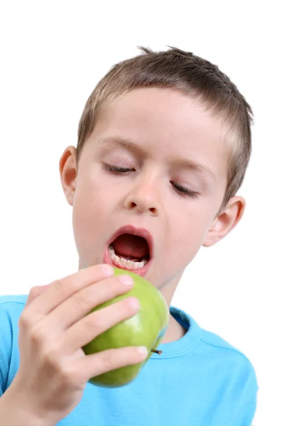 Manger des pommes — Photo