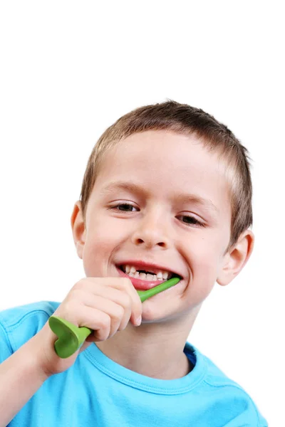 Mycie zębów — Zdjęcie stockowe