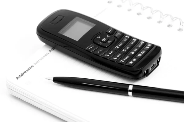 Telefone Celular Isolado Branco Tecnologia Sem Fio — Fotografia de Stock