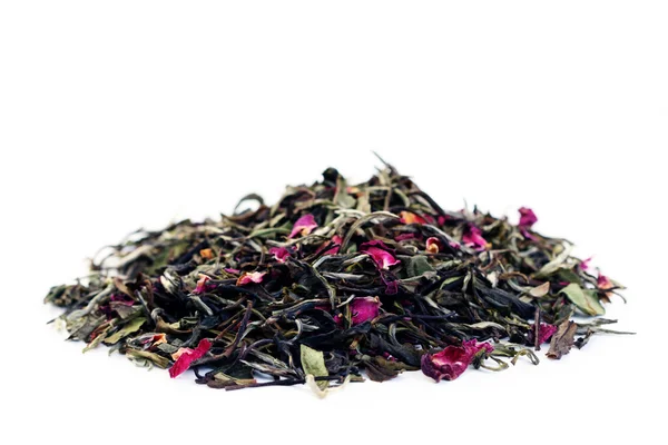 Pile White Tea Rose Petals White Tea Time — Stock Photo, Image