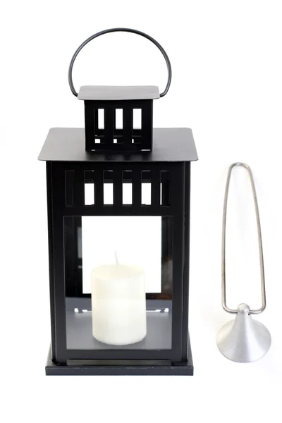 Lanterna Isolata Bianco Decorazione Domestica — Foto Stock