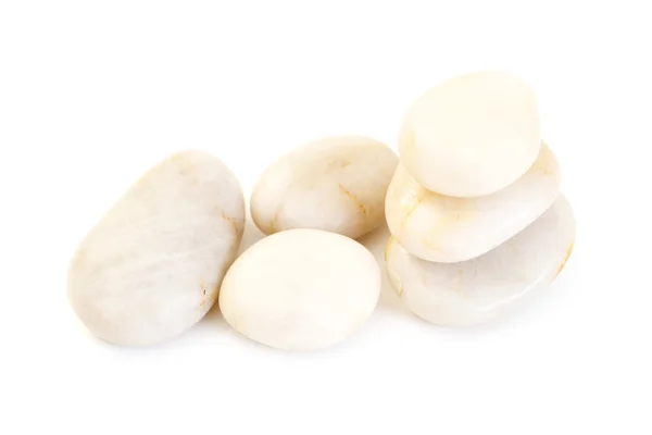 Pilha Pedras Brancas Branco Tratamento Beleza — Fotografia de Stock