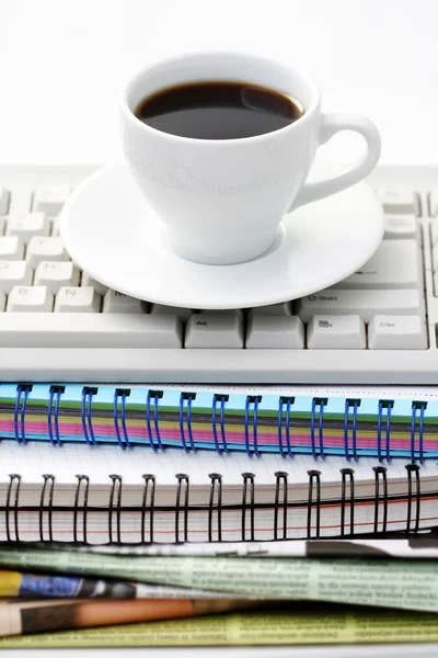 Cup Coffee Work Lots — Stock Photo, Image