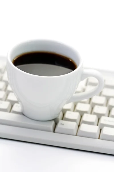 stock image cup of coffee at work - coffee break