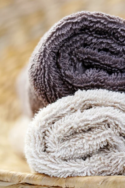 Stack Clean Towels Beauty Treatment — Stock Photo, Image