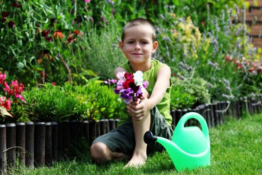 Little gardener clipart