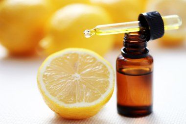 Lemon essential oil clipart