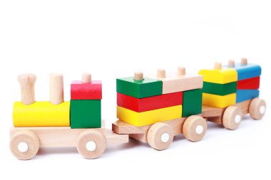 Wooden train clipart