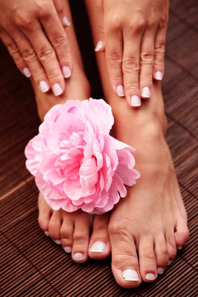 Beautiful feet and hands — Stock Photo, Image