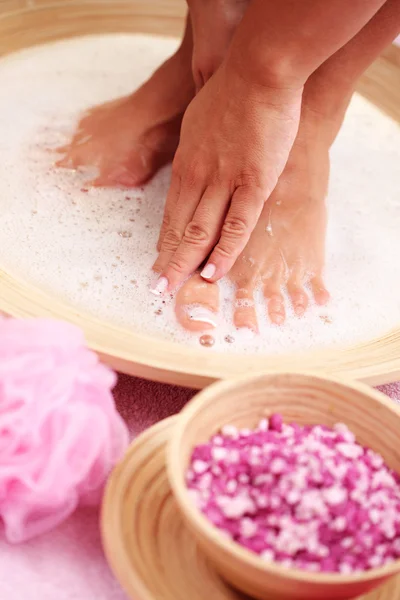 stock image relaxing bath for feet - beauty treatment