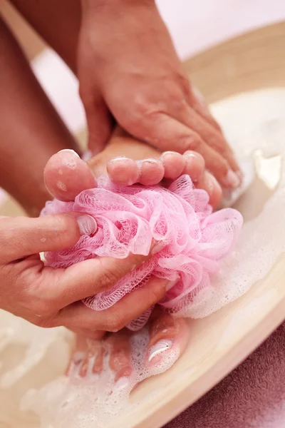 stock image relaxing bath for feet - beauty treatment